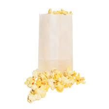 100ct - 8”x4” -Popcorn Bags/White /10pks per case - Container Central